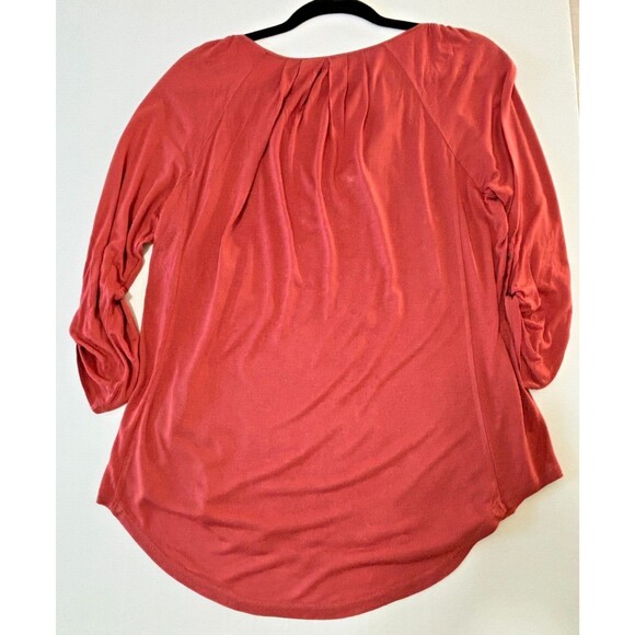 Anthropologie Apparel Tiny Embroidered Floral Tunic Rust Orange Size Medium NWT - Picture 14 of 16